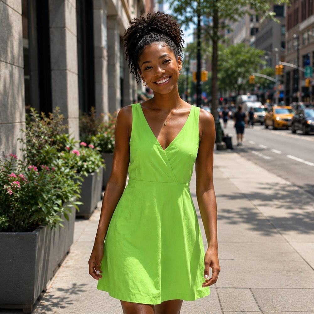 J.Crew Sleeveless Cotton Dress Sz4 Preppy Resort Chic Garden Party